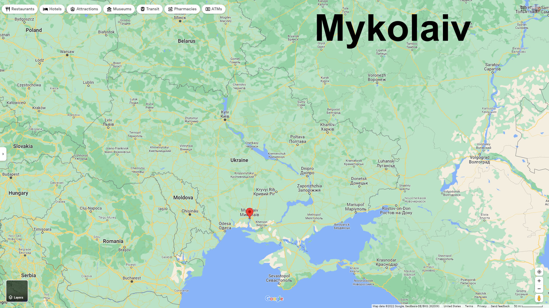 Où est Mykolaiv en Ukraine